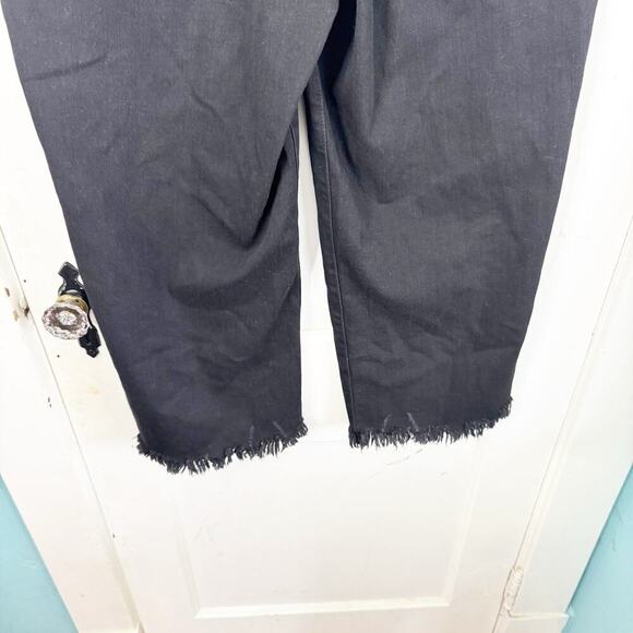 INC International Concepts Fashion Basics High Rise Crop Black Jeans Raw Hem NWT - Picture 11 of 14